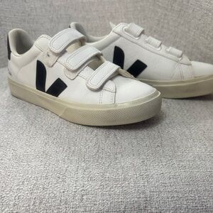 Veja Women Sneakers with Black V - Retro Velcro Straps